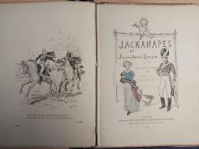 1884年  Randolph Caldecott _ Jackanapes 伦道夫•凯迪克儿童插画经典-尤因夫人《杰卡纳佩斯》极珍贵初版本 大量精美线描