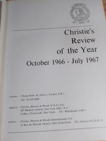 CHRISTIE'S REVIEW OF THE YEAR 1966-67   《佳士得》   大量插图   精装带书衣