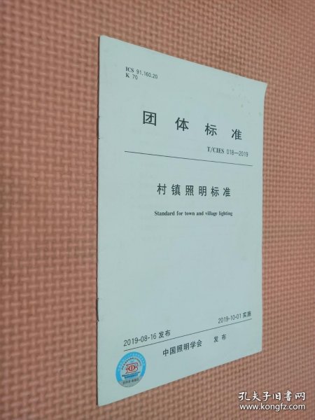 团体标准 T/CIES 018-2019 村镇照明标准