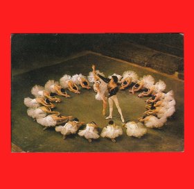 《芭蕾舞剧.天鹅湖》年历卡老画片｛1981年｝.