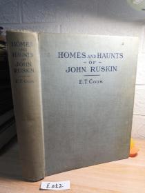 1912年  HOMES AND HAUNTS OF JOHN RUSKIN  含28副彩图 另有16副黑白插图  25.5x20cm