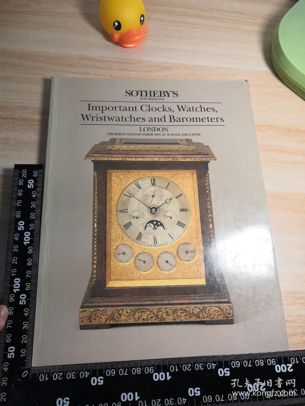 IM[ORTANT CLOCKS,WATCHES, WRISTWATCHES AND BAROMETERS  大量插图  SOTHEBEY'S   大开本 27X21CM