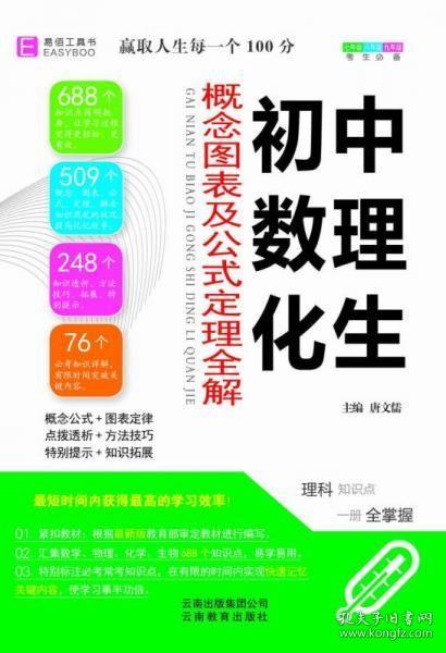 初中数理化生概念图表及公式定理全解