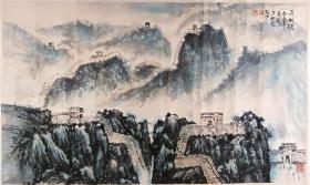 保真，葛寿廷，故宫博物院学习山水画，师从赵孟全先生。原装裱国画：长城颂，88*52