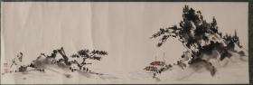 保真，吴守先，著名画家，1957年出生于北京。山水条幅，68*23