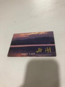 西湖 明信片  8张
