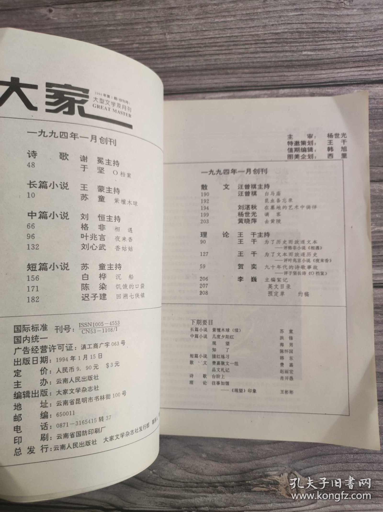 大家 1994年第一期 创刊号