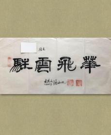 张西帆，历任中国书法家协会第一届常务理事、 北京市书法家协会副主席、 中国老年书画研究会副会长。 驻云飞花，34x66cm，未裱，保真。