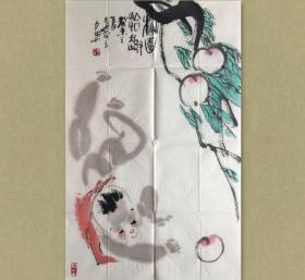 晏本立，字立本，号上德真人，江苏丰县人，现为：北京国际书画院党组书记、中国大民书画院艺术顾问、新中国画艺术研究院副院长、中国画艺委会主任、中国国画家协会副秘书长、东方红中国画研究会执行主席、全国晏子文化研究会会长、徐州市美术家协会顾问，国家一级美术师。

49.5x68cm，未裱，保真。