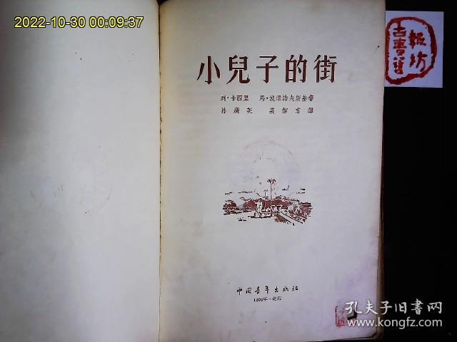 《小儿子的街》（苏）列.卡西里，马.波梁诺夫斯基著，苏联卫国战争少年英雄伏洛佳.杜比宁传记。精装插图本，1956一版一印