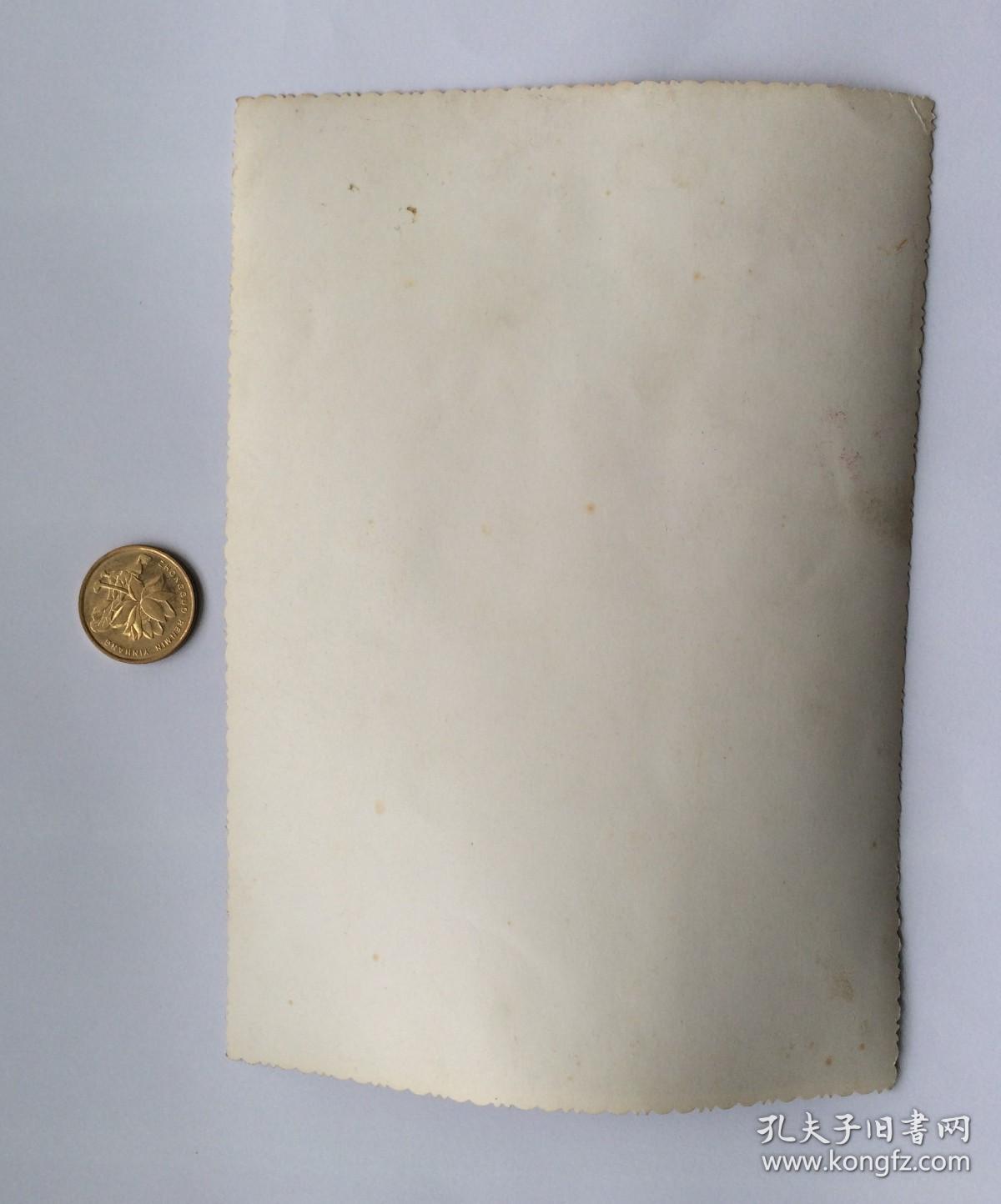 老照片 手工上色 大尺寸粗辫子美女