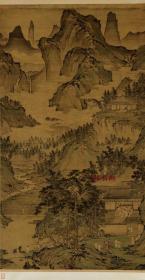 元 佚名 东山丝竹图 70x134.5cm 绢本 1:1高清国画复制品