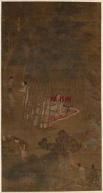 明 司马光归隐图 66.3x124cm 绢本 名画复制 定制产品不支持退货