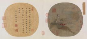 宋 仙女乘鸾图 团扇小品 33x73.4cm 绢本  国画复制 定制产品不支持退货