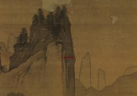 明 周臣 水亭清兴图 37x60.2cm 绢本 1:1高清国画复制品 名画复制