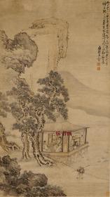 清 黄慎 湖亭秋兴图 90x159.9cm 纸本  1:1国画复制品 名画复制