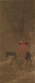 唐 踏雪寻梅图 40x94.7cm 绢本 名画复制 定制产品不支持退货