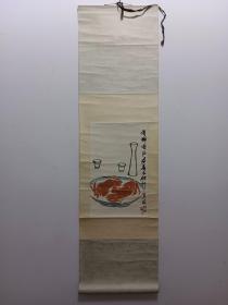 五六十年代荣宝斋木板水印 齐白石作品：蟹酒
