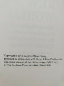 BRAVE NEW WORLD美丽新世界 Aldous Huxley   1974年 The Heritage press