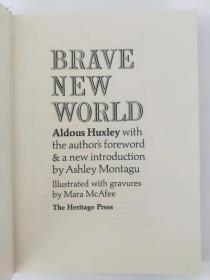 BRAVE NEW WORLD美丽新世界 Aldous Huxley   1974年 The Heritage press