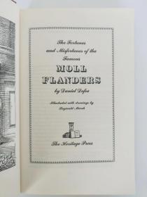 The Diary of Moll Flanders by Daniel Defoe - 笛福《摩尔 弗兰德斯》 1970年 Heritage  Press  硬精装