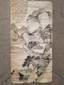 李介盦（庵）老画立轴、山水画作