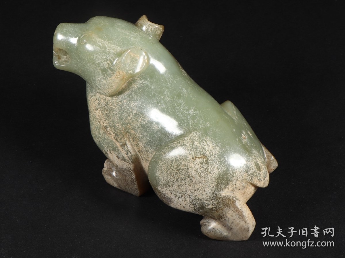 汉和田玉灰皮熊