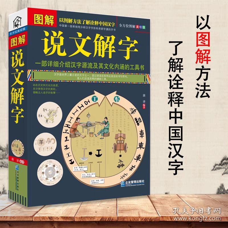 正版图解说文解字古代汉语说文解字注认知语言学象形文字汉语史稿汉字的演变语言与文化中国字中国语言学史分析字形字源的文学著作