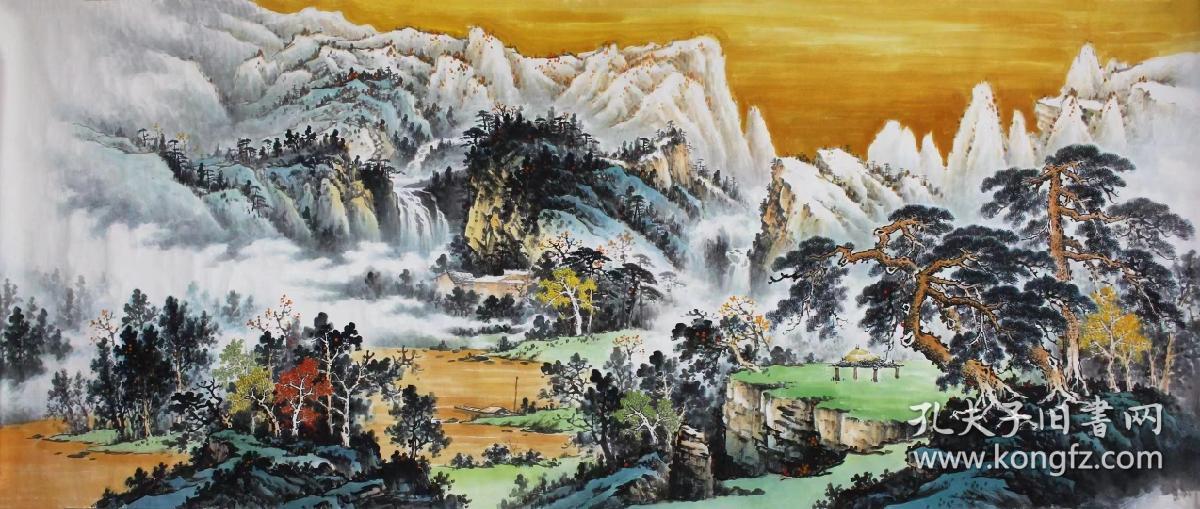 胡占山 可合影 国家一级美术师 传统画家 240*96 山水