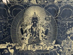 花梨木镶嵌瓷板画落地大插屏释迦牟尼佛