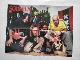 soulfly乐队海报4K（520*385mm），新金属激流金属
