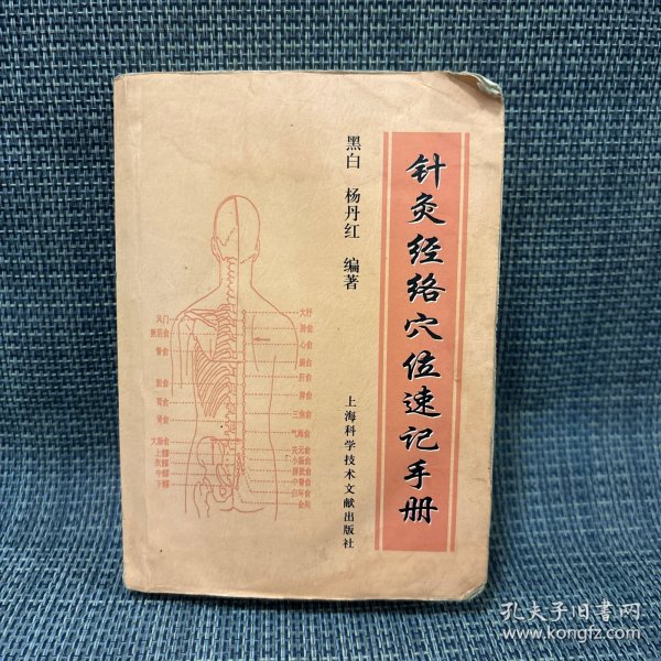 针灸经络穴位速记手册（有笔迹，有水渍，品相不好，不影响阅读）中医