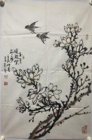 素英画玉兰花