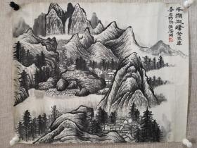 江苏著名画家李友好国画一幅，尺寸70*57厘米，保真！