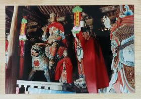 九十年代佚名摄影家拍摄《古建筑系列•彩塑泥像2》大尺寸原版彩色照片1张