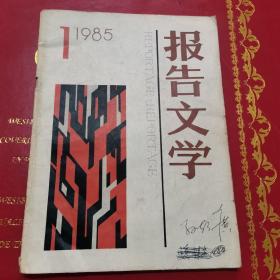 报告文学创刊号1985年1期 人民日报出版社1985年1月3日出版 刊印中国画作品 雷春的《藏年之夜》、王个簃的《水仙》、赵无畏的《桃李情》，水彩画作品 杨志凌的《小乖乖》、席跃良的《渔家小妹》以及摄影照片《黄果飞瀑》李英杰摄