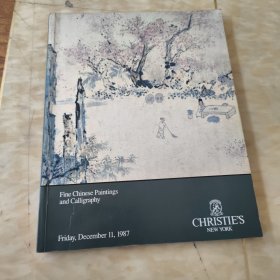 CHRISTIE'S1987 纽约佳士得1987年12月11日 优秀中国书画专场 拍卖图录