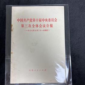 中国共产党第10届中央委员会第三次全体会议公报