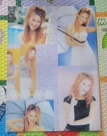 李玟谢霆锋 16开正反彩页1张2面