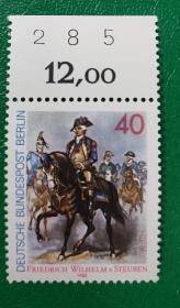 德国邮票 西柏林1980年将军 1全新