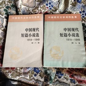 中国现代短篇小说选第六卷第七卷两本合售