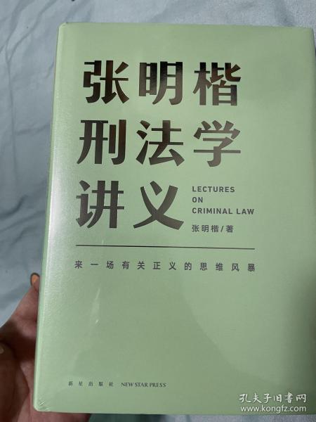 张明楷刑法学讲义（来一场有关正义的思维风暴）