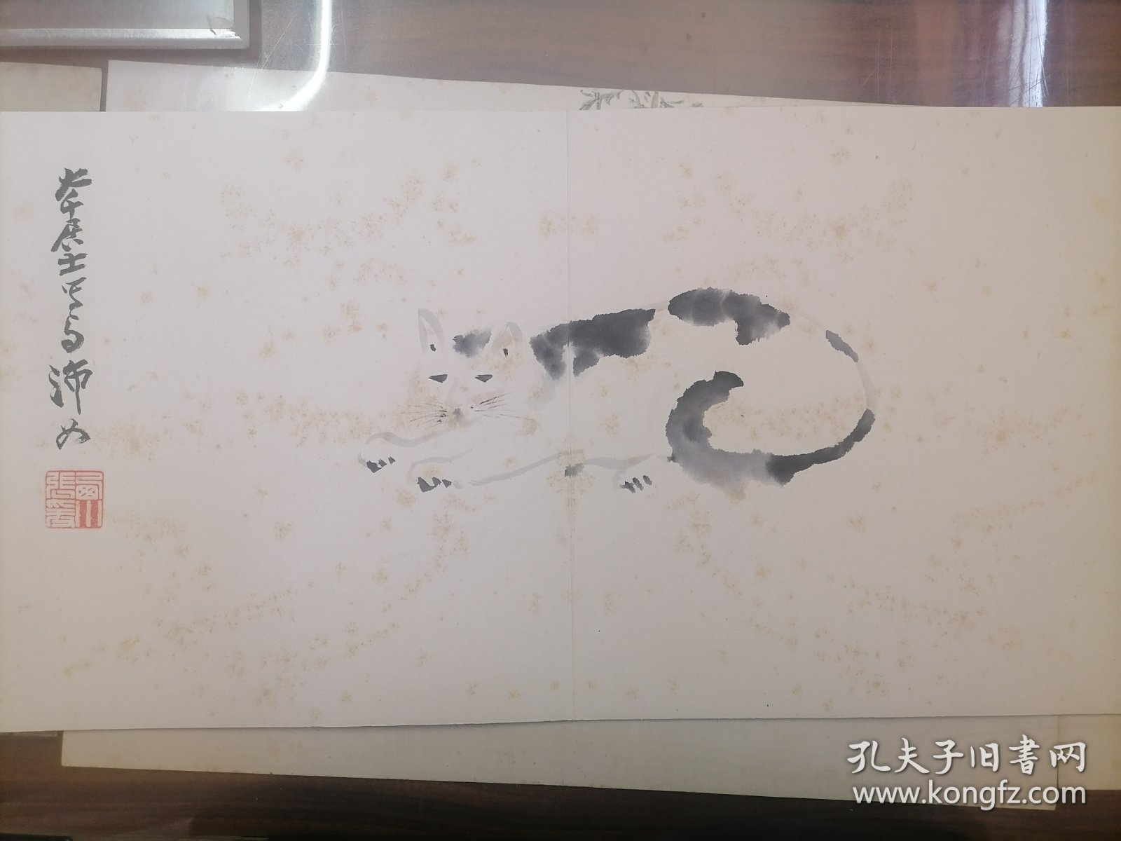 民国佚名老画水墨猫