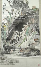 （终身保真）何占福 国画 120x68cm作品 议价 
何占福:1965年生于宁夏石嘴山市； 中国美术家协会会员； 自治区人大代表； 石嘴山市政协常委； 中国国家画院范扬工作室画家； 石嘴山市文联副主席； 石嘴山书画院院长； 宁夏美术家协会理事； 石嘴山市美术家协会常务副主席； 宁夏文史馆馆员； 被自治区评为“四个一批人才”； 享受政府特殊津贴。