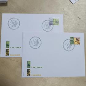 rf03外国信封FDC瑞士邮票2000年旅游业 徒步旅行 山地自行车运动 首日封 2封2全 (面值高，所以目录价高)