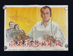 电影海报：永不消逝的电波（对开） 八一电影制片厂摄制，中国电影发行放映公司发行，8.5品。有钉眼