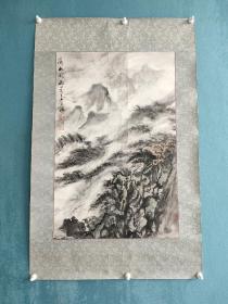 中国人民革命军事博物馆副馆长-赵广志山水作品1幅。