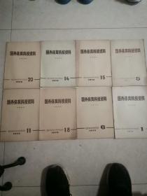 国外体育科技资料 1973年（6、11、14、15、18、20）1976年（1）1977年（5），合售
