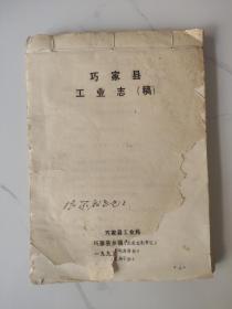 巧家县工业志稿送审本 内存三张勘误表