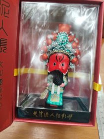 天津泥人张，非物质文化遗产，全新有收藏证书，关公雕塑，尺寸如图T4-1